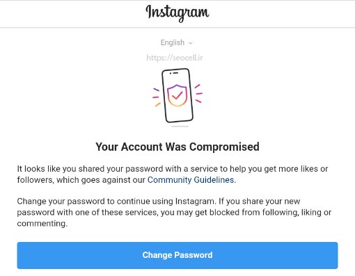 رفع مشکل Your Account Was Compromised در اینستاگرام